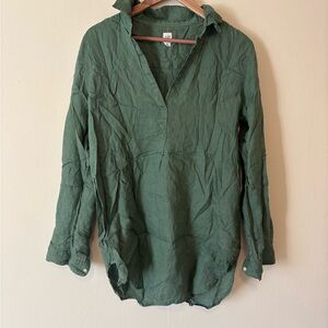 GAP Women's Linen Green Tunic Top